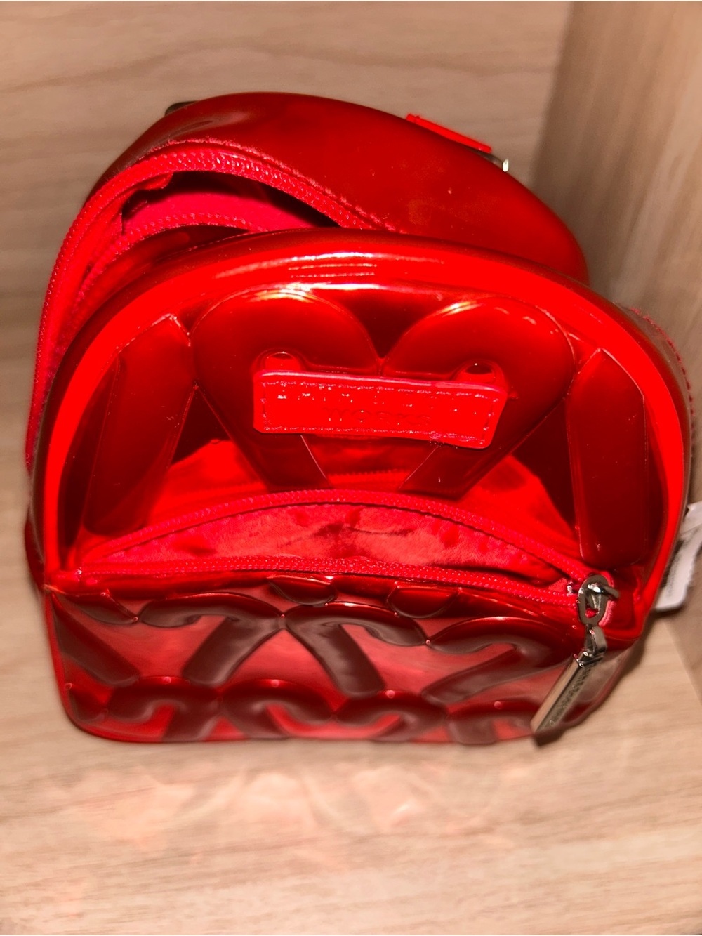 Bath & Body Works BBW Candy Cane Red Christmas Mini Backpack - Picture 6 of 6